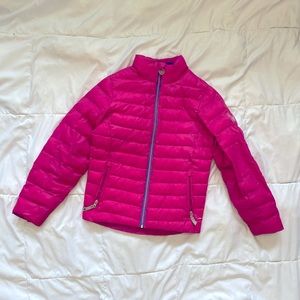 Spyder girl’s size medium pink puffer jacket